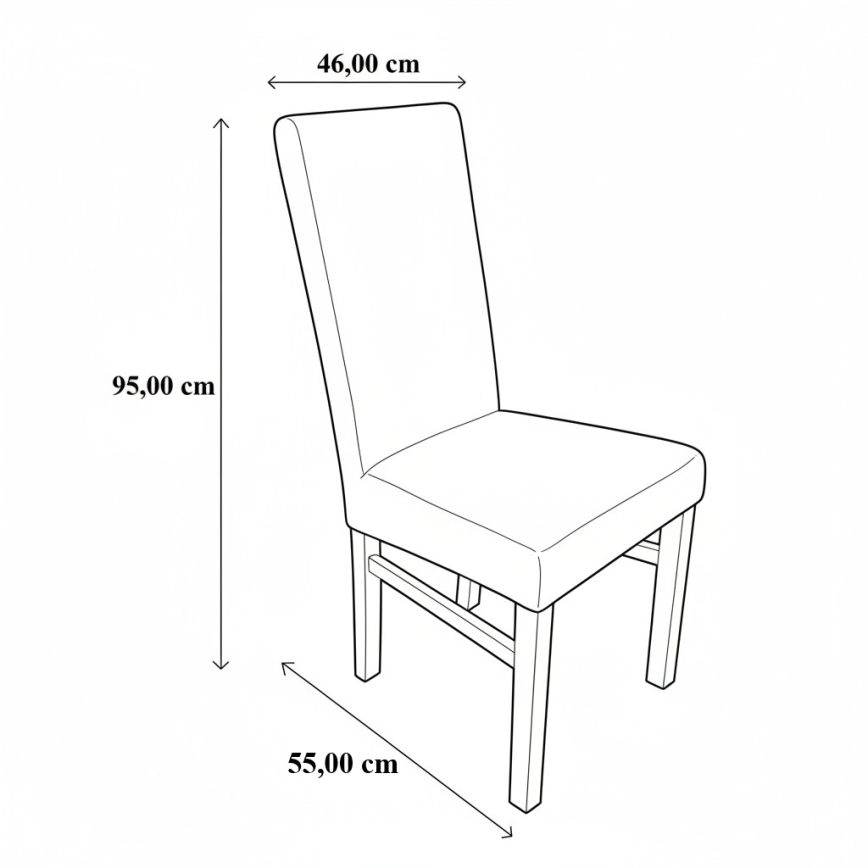 Chaise de salle à manger ALISON marron/hêtre