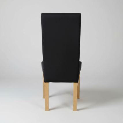 Chaise de salle à manger ALISON noir/chêne