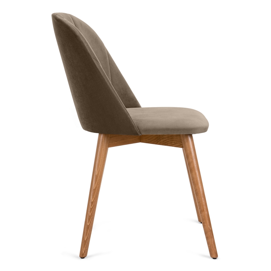 Chaise de salle à manger BAKERI 86x48 cm beige/chêne clair
