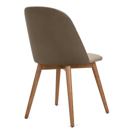 Chaise de salle à manger BAKERI 86x48 cm beige/chêne clair