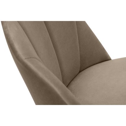 Chaise de salle à manger BAKERI 86x48 cm beige/chêne clair