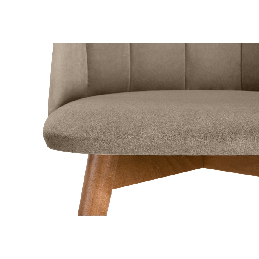 Chaise de salle à manger BAKERI 86x48 cm beige/chêne clair