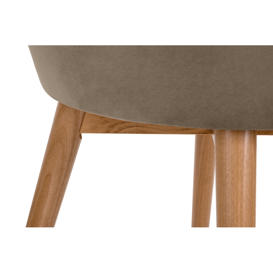 Chaise de salle à manger BAKERI 86x48 cm beige/chêne clair