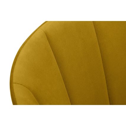 Chaise de salle à manger BAKERI 86x48 cm jaune/chêne clair