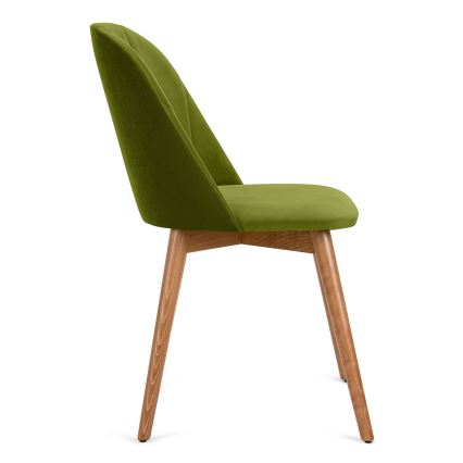 Chaise de salle à manger BAKERI 86x48 cm vert clair/chêne clair