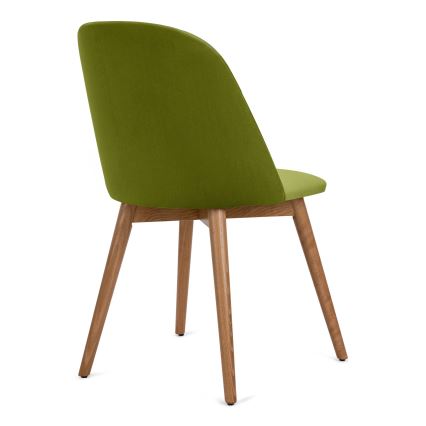 Chaise de salle à manger BAKERI 86x48 cm vert clair/chêne clair