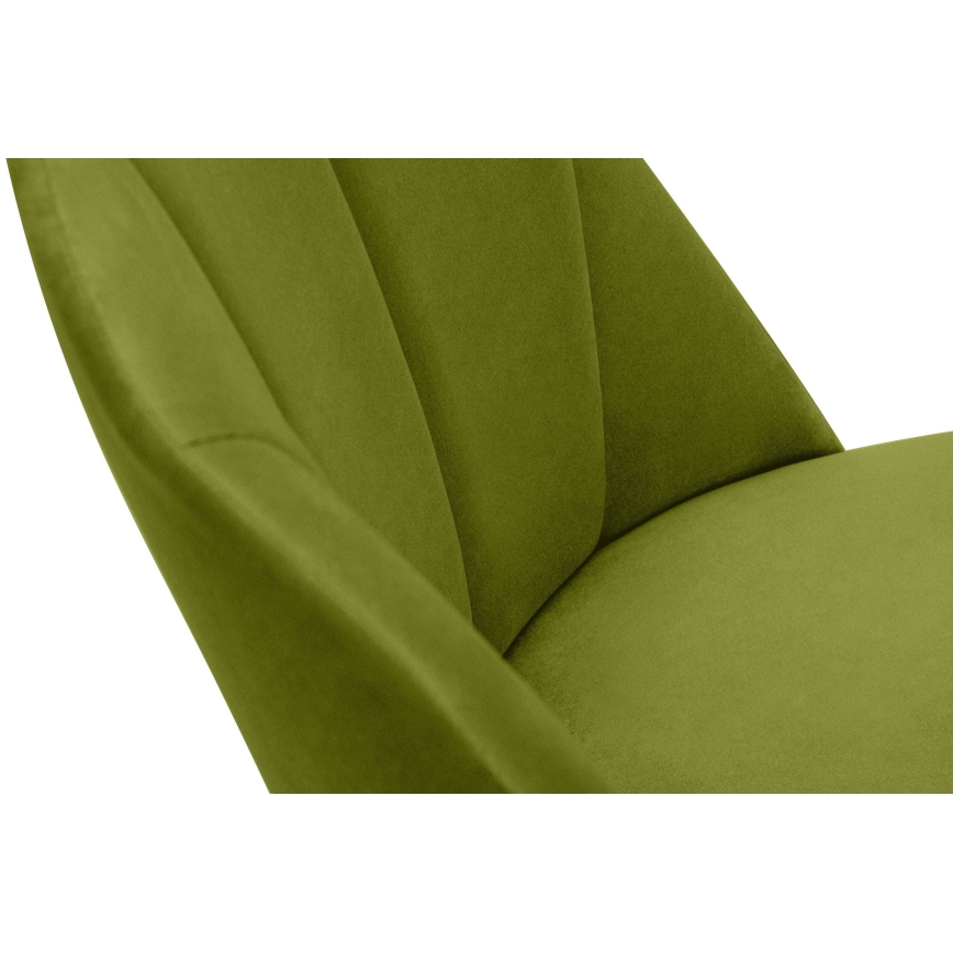Chaise de salle à manger BAKERI 86x48 cm vert clair/chêne clair