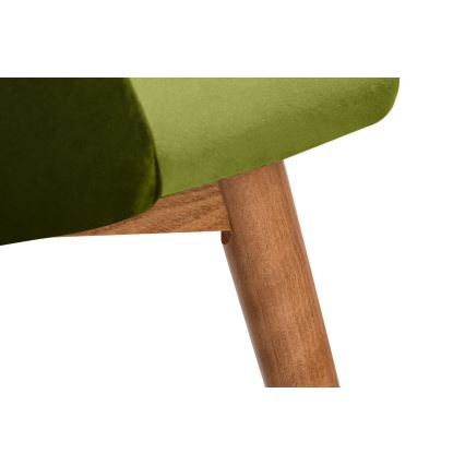 Chaise de salle à manger BAKERI 86x48 cm vert clair/chêne clair