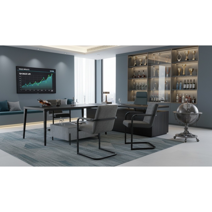 Chaise de salle à manger BART grise