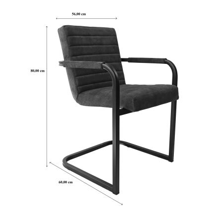 Chaise de salle à manger BART grise