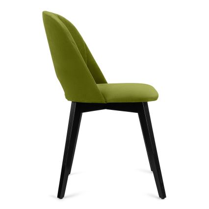 Chaise de salle à manger BOVIO 86x48 cm vert clair/hêtre