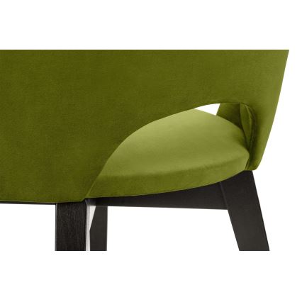 Chaise de salle à manger BOVIO 86x48 cm vert clair/hêtre