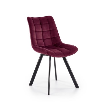 Chaise de salle à manger COMORO 1 pièce rouge foncé