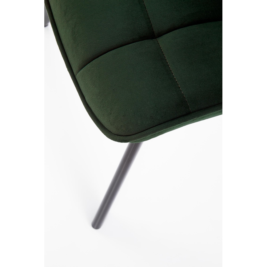 Chaise de salle à manger COMORO, 1 pièce, vert foncé