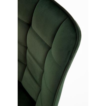 Chaise de salle à manger COMORO, 1 pièce, vert foncé
