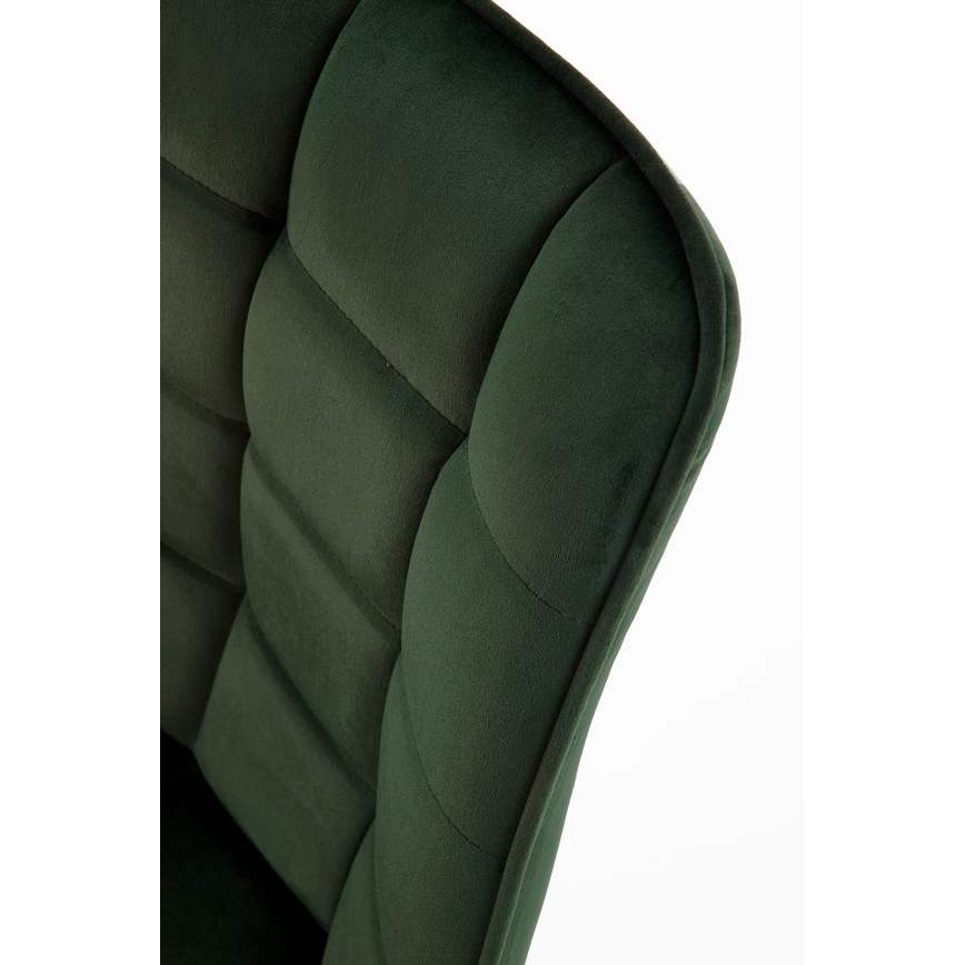 Chaise de salle à manger COMORO, 1 pièce, vert foncé