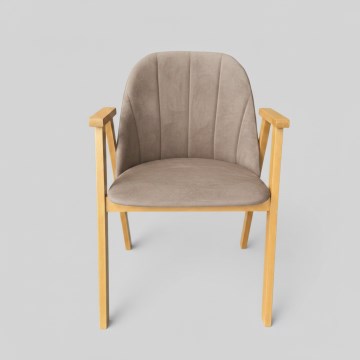 Chaise de salle à manger GARDA chêne/beige