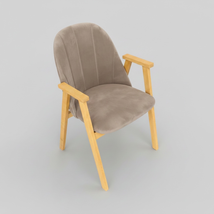 Chaise de salle à manger GARDA chêne/beige