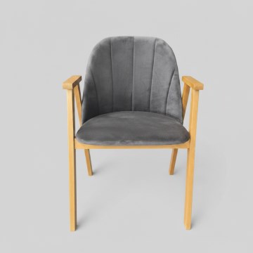 Chaise de salle à manger GARDA chêne/gris