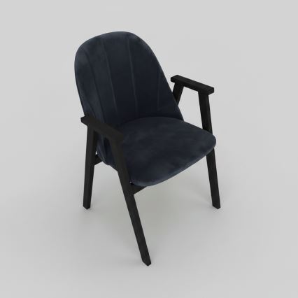 Chaise de salle à manger GARDA noire/anthracite