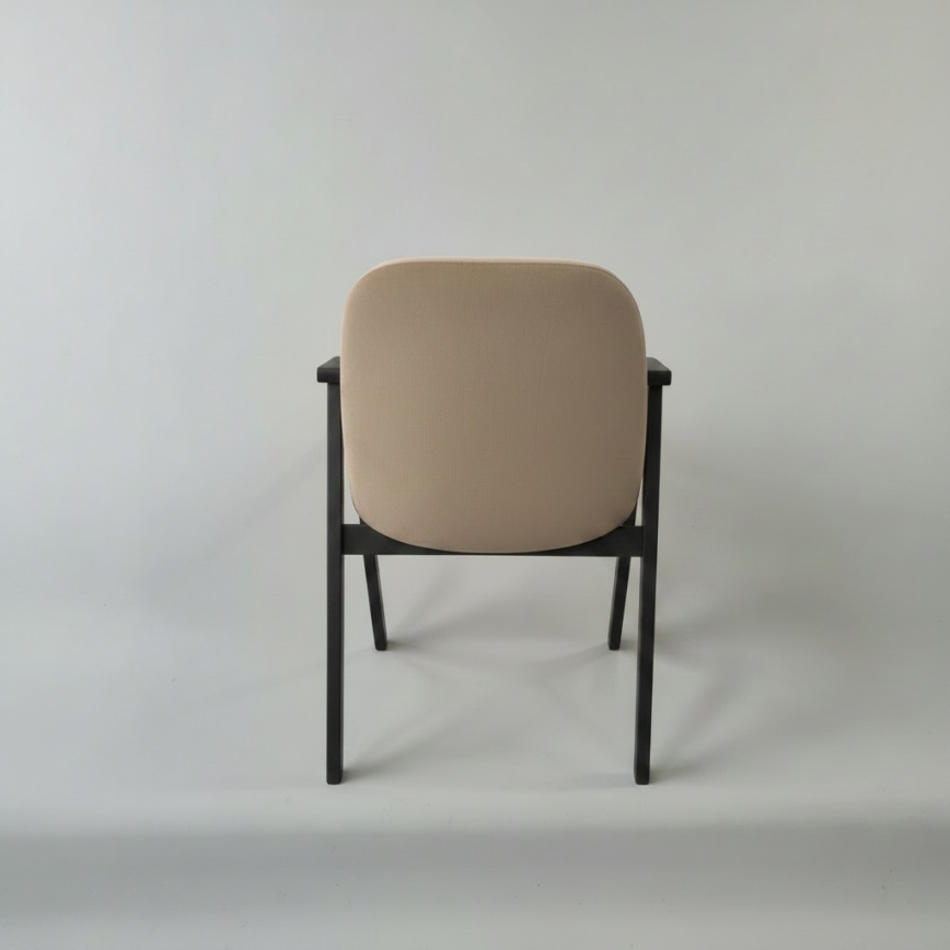 Chaise de salle à manger GARDA noire/beige