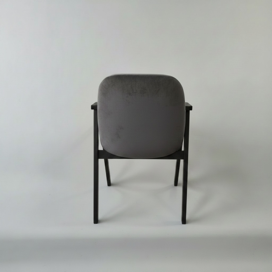 Chaise de salle à manger GARDA noire/grise