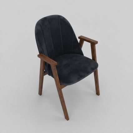 Chaise de salle à manger GARDA noyer/anthracite