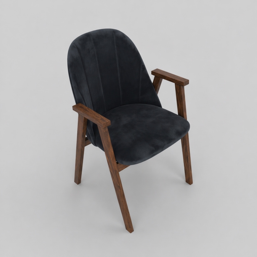 Chaise de salle à manger GARDA noyer/anthracite