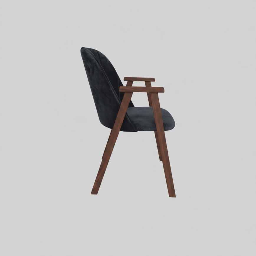 Chaise de salle à manger GARDA noyer/anthracite