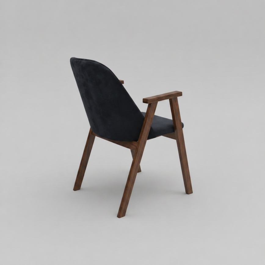 Chaise de salle à manger GARDA noyer/anthracite