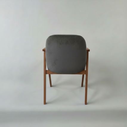 Chaise de salle à manger GARDA noyer/gris