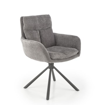 Chaise de salle à manger HALSA, 1 pièce, grise