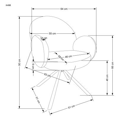 Chaise de salle à manger KIVA, 1 pièce, marron