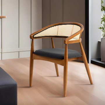 Chaise de salle à manger LIMA 75x54 cm chêne/noir