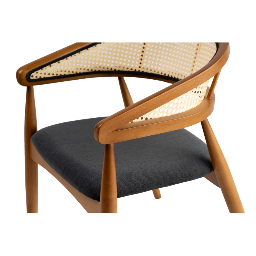 Chaise de salle à manger LIMA 75x54 cm chêne/noir