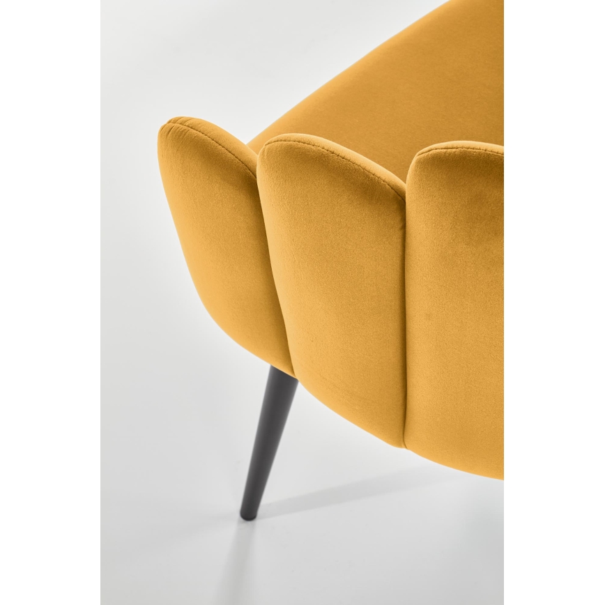 Chaise de salle à manger LOCAS 1 pièce jaune