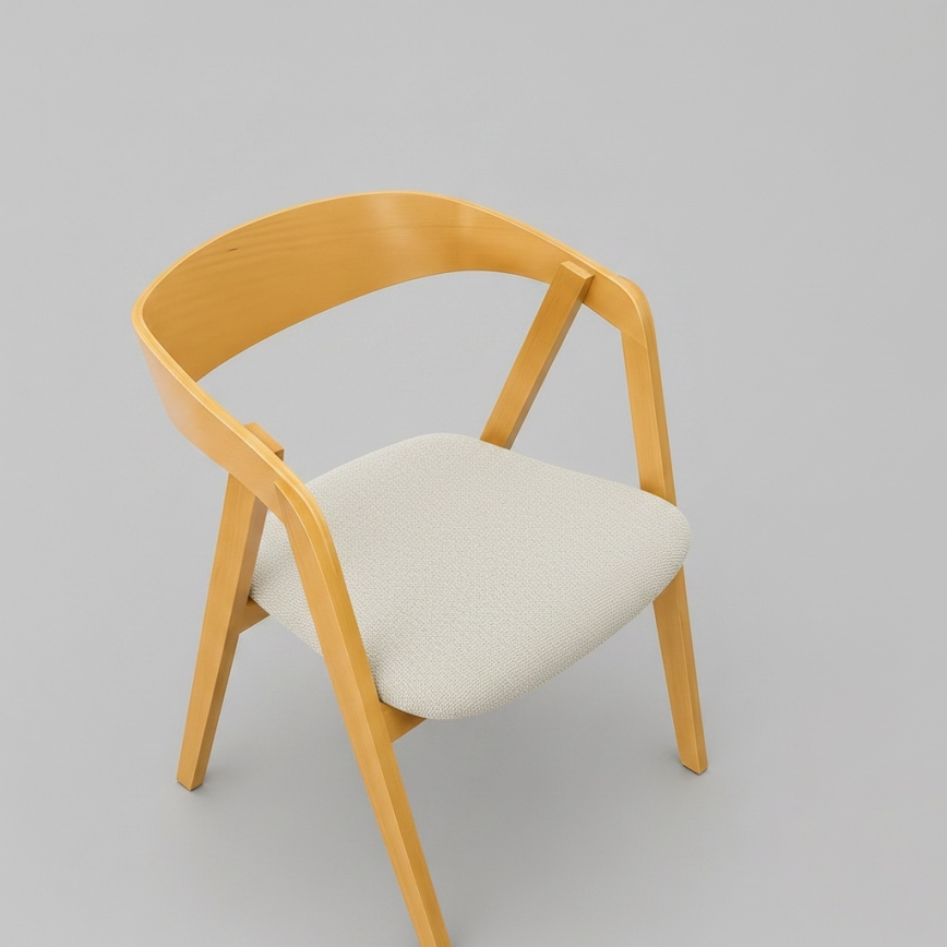 Chaise de salle à manger LUSO chêne/beige