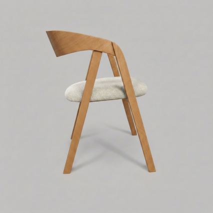 Chaise de salle à manger LUSO chêne/beige