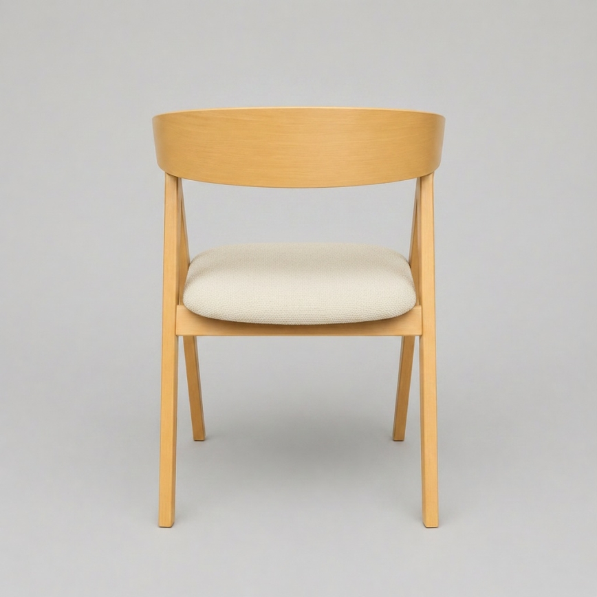 Chaise de salle à manger LUSO chêne/beige