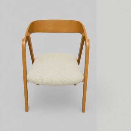 Chaise de salle à manger LUSO chêne/beige