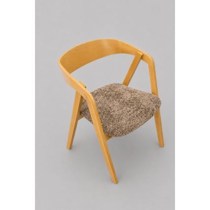 Chaise de salle à manger LUSO chêne/marron