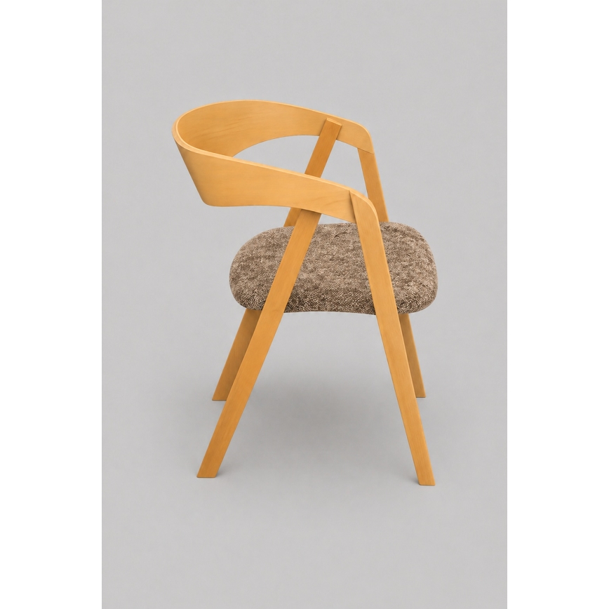 Chaise de salle à manger LUSO chêne/marron
