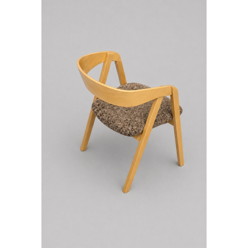 Chaise de salle à manger LUSO chêne/marron