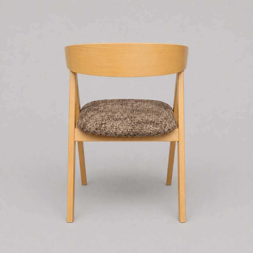 Chaise de salle à manger LUSO chêne/marron