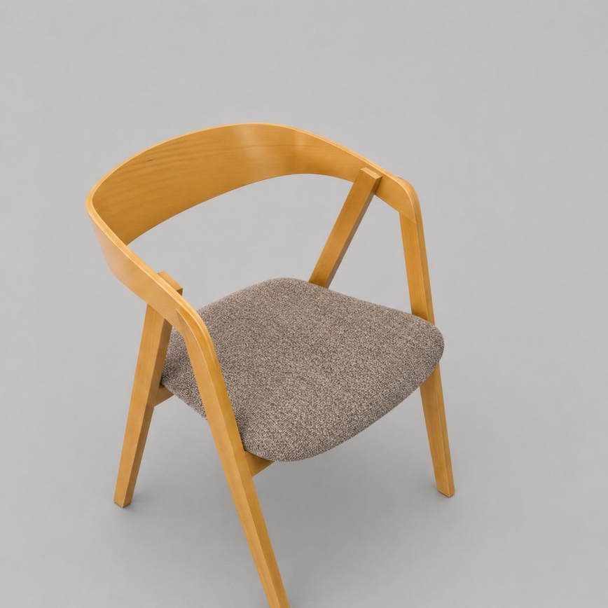 Chaise de salle à manger LUSO chêne/marron