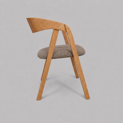 Chaise de salle à manger LUSO chêne/marron