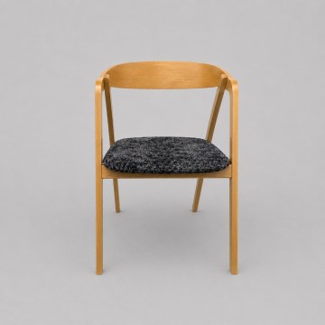 Chaise de salle à manger LUSO chêne/noir