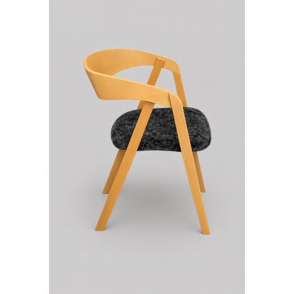 Chaise de salle à manger LUSO chêne/noir