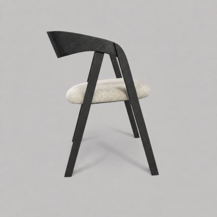 Chaise de salle à manger LUSO noire/beige