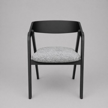 Chaise de salle à manger LUSO noire/grise